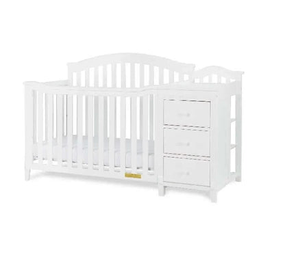 AFG Kali II 4-in-1 Crib and Changer - White side view