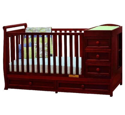 AFG Daphne 3 in 1 Crib and Changer Combo - Cherry front 2