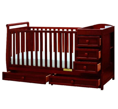 AFG Daphne 3 in 1 Crib and Changer Combo - Cherry front