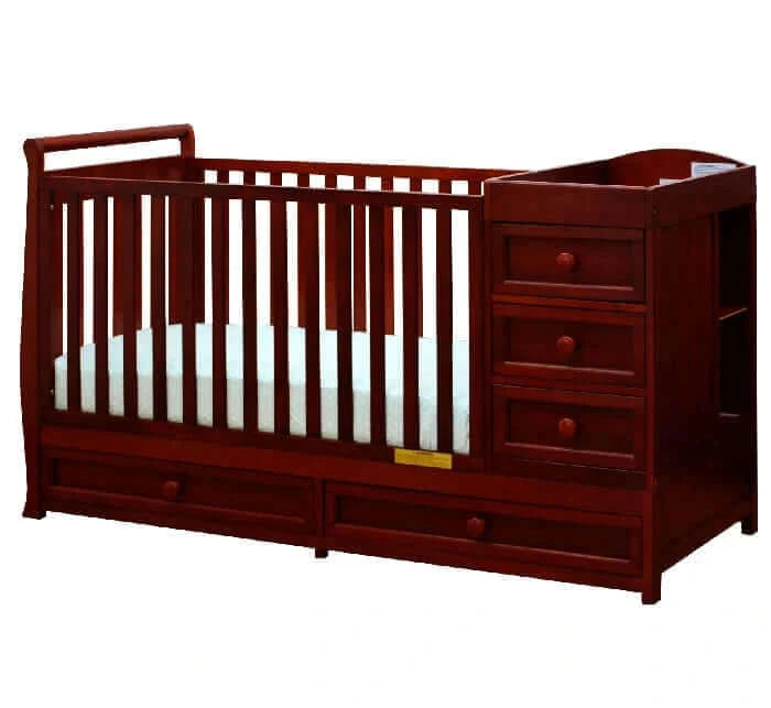 AFG Daphne 3 in 1 Crib and Changer Combo - Cherry side 