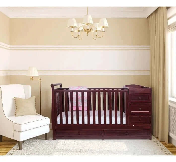 AFG Daphne 3 in 1 Crib and Changer Combo - Cherry room