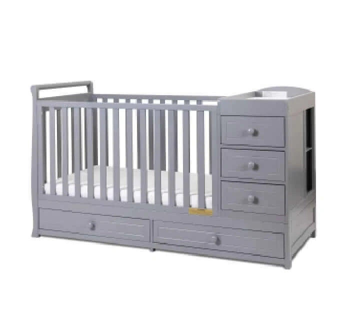 AFG Daphne 3 in 1 Crib and Changer Combo - Gray crib 1