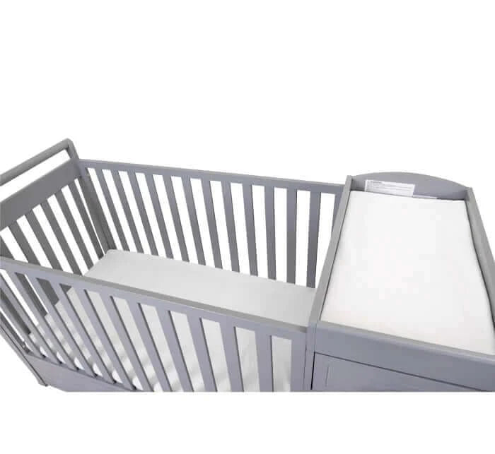 AFG Daphne 3 in 1 Crib and Changer Combo - Gray top view crib