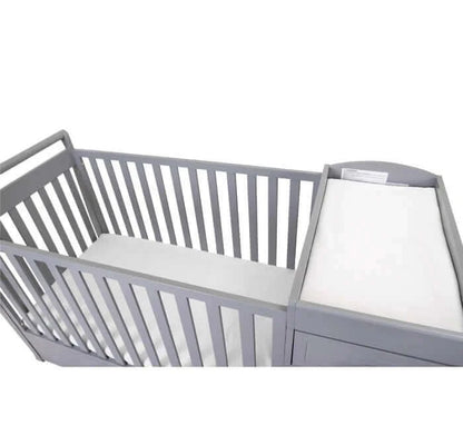 AFG Daphne 3 in 1 Crib and Changer Combo - Gray top view crib