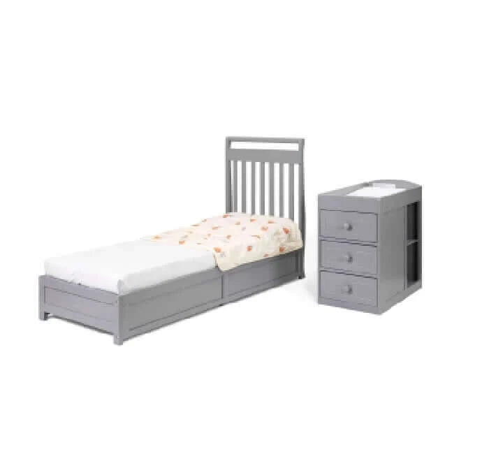 AFG Daphne 3 in 1 Crib and Changer Combo - Gray Toddler bed 3