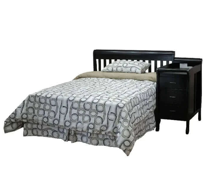 AFG Kimberly Convertible Crib and Changer - Black full bed 