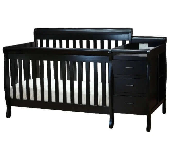 AFG Kimberly Convertible Crib and Changer - Black side