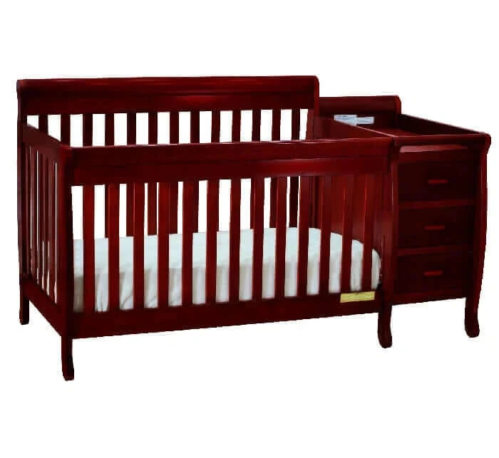 AFG Kimberly Convertible Crib and Changer - Cherry crib side 2