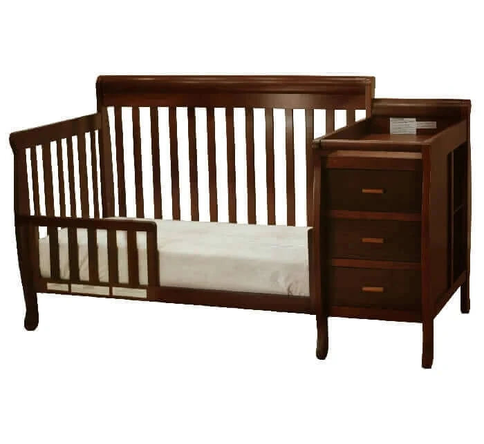 AFG Kimberly Convertible Crib and Changer - Espresso guardrail side