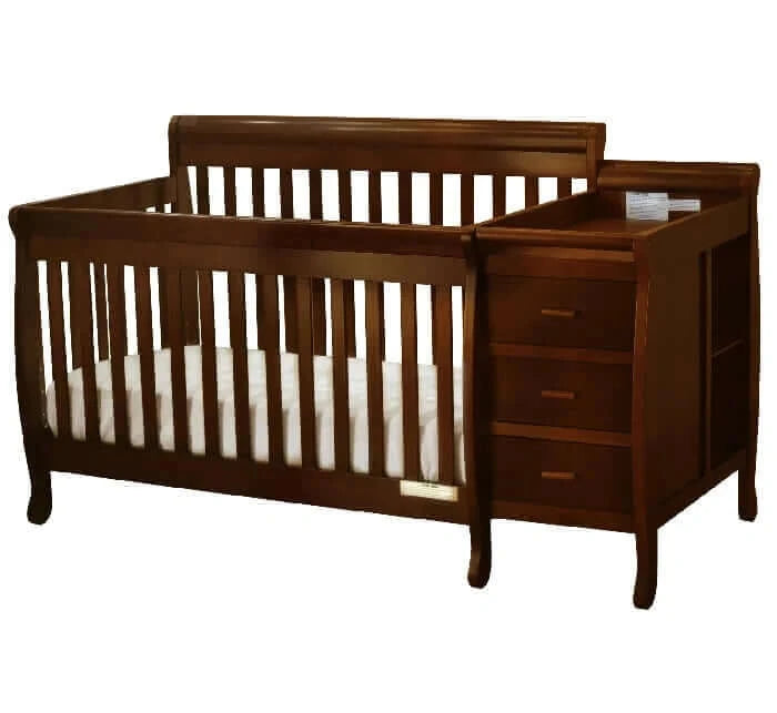 AFG Kimberly Convertible Crib and Changer - Espresso crib side 2