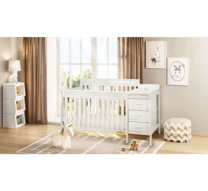 AFG Kimberly Convertible Crib and Changer - White room 1