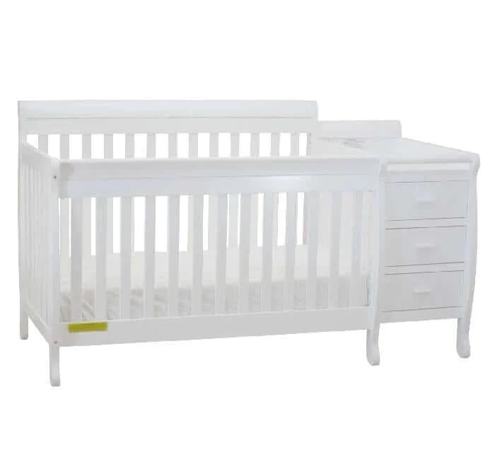 AFG Kimberly Convertible Crib and Changer - White side