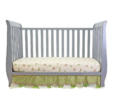 AFG Naomi Convertible Crib w/ Toddler Rail - Gray Daybed