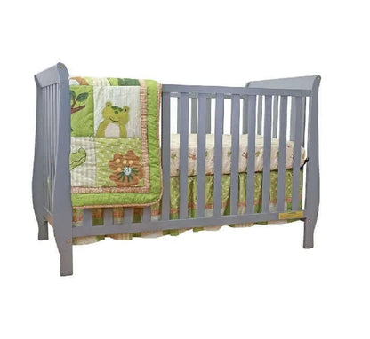 AFG Naomi Convertible Crib w/ Toddler Rail - Gray plain