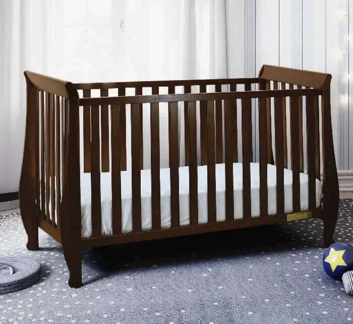 AFG Naomi Convertible Crib w/ Toddler Rail - Espresso zoom view