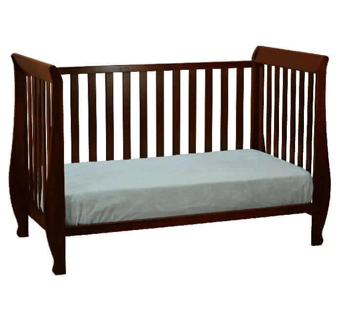 AFG Naomi Convertible Crib w/ Toddler Rail - Espresso Day bed side view