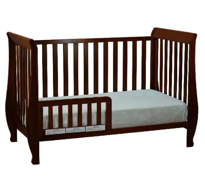 AFG Naomi Convertible Crib w/ Toddler Rail - Espresso Guardrail 