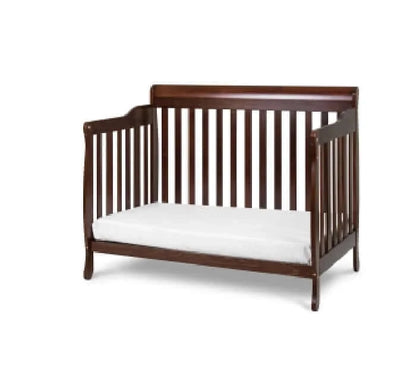 AFG Alice Convertible Crib w/ Toddler Rail - Espresso Day bed side