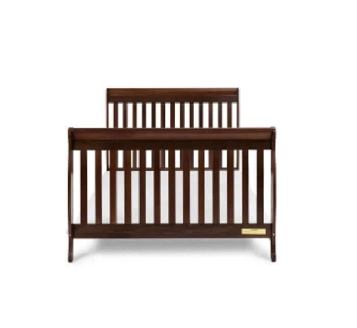 AFG Alice Convertible Crib w/ Toddler Rail - Espresso toddler bed Front