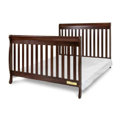 AFG Alice Convertible Crib w/ Toddler Rail - Espresso Toddler bed side