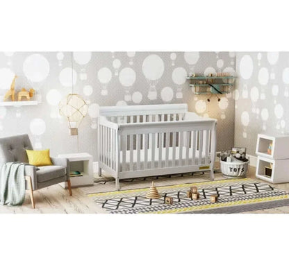 AFG Alice Convertible Crib w/ Toddler Rail - White Crib room