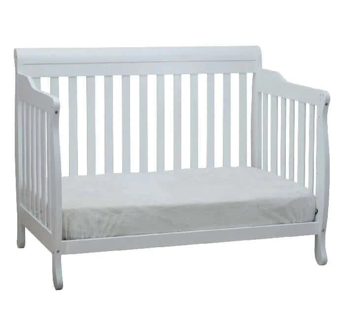 AFG Alice Convertible Crib w/ Toddler Rail - White Daybed Side