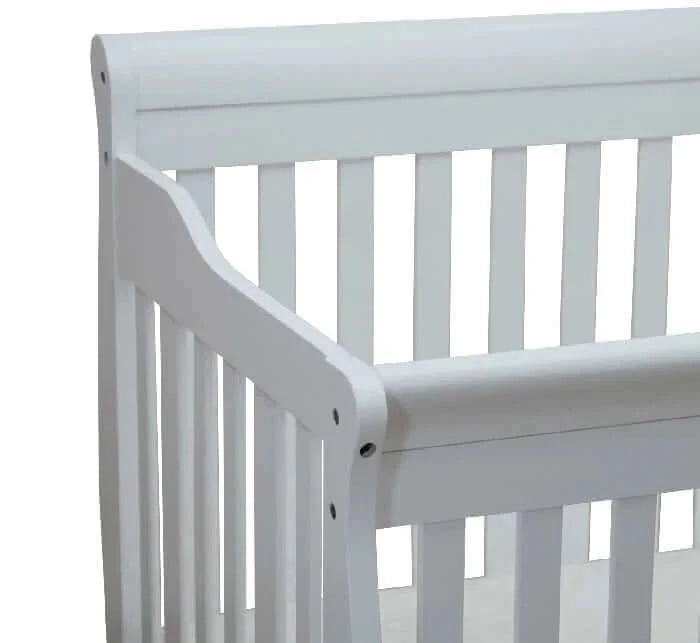 AFG Alice Convertible Crib w/ Toddler Rail - White Daybed Top