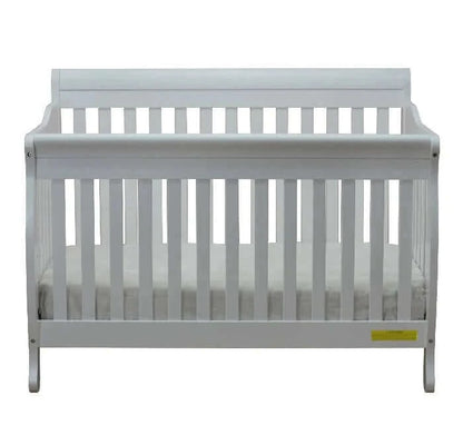 AFG Alice Convertible Crib w/ Toddler Rail - White Front view