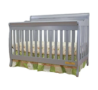 AFG Alice Convertible Crib w/ Toddler Rail - Gray Crib side