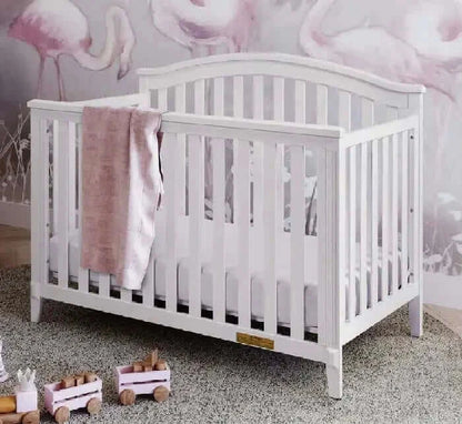 AFG Kali 4-in-1 Crib (Flat Footboard) - White side room