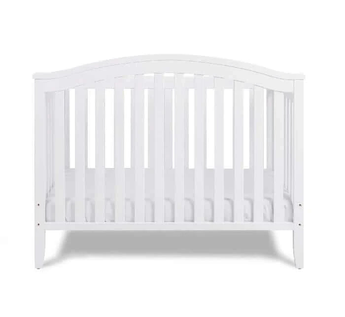 AFG Kali 4-in-1 Crib (Flat Footboard) - White crib front 2