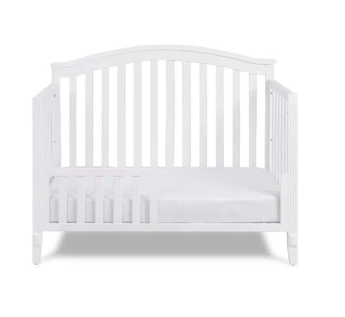 AFG Kali 4-in-1 Crib (Flat Footboard) - White guardrail front