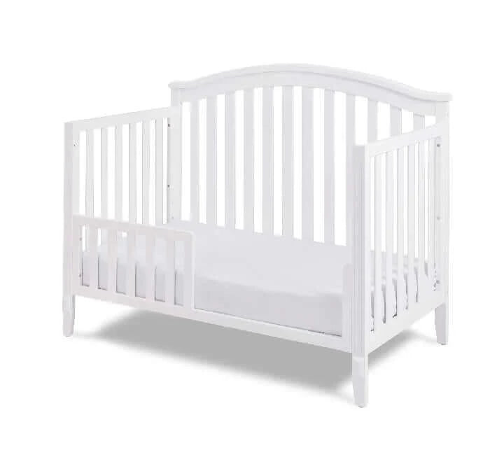 AFG Kali 4-in-1 Crib (Flat Footboard) - White Guardrail side