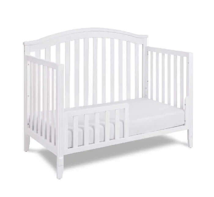 AFG Kali 4-in-1 Crib (Flat Footboard) - White Guardrail side 