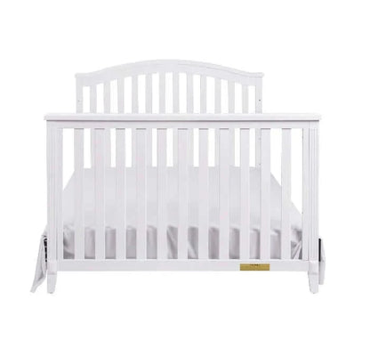 AFG Kali 4-in-1 Crib (Flat Footboard) - White Toddler bed front