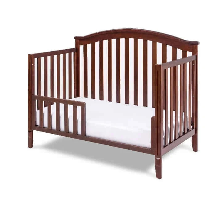 AFG Kali 4-in-1 Crib (Flat Footboard) - Espresso Guardrail Side