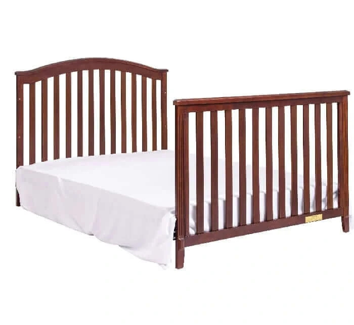 AFG Kali 4-in-1 Crib (Flat Footboard) - Espresso toddler bed side