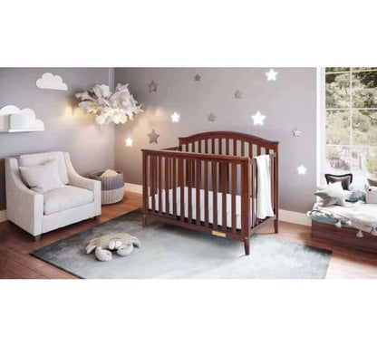 AFG Kali 4-in-1 Crib (Flat Footboard) - Espresso crib room