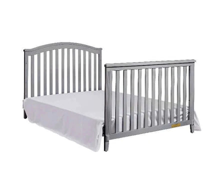 AFG Kali 4-in-1 Crib (Flat Footboard) - Gray Toddler bed side